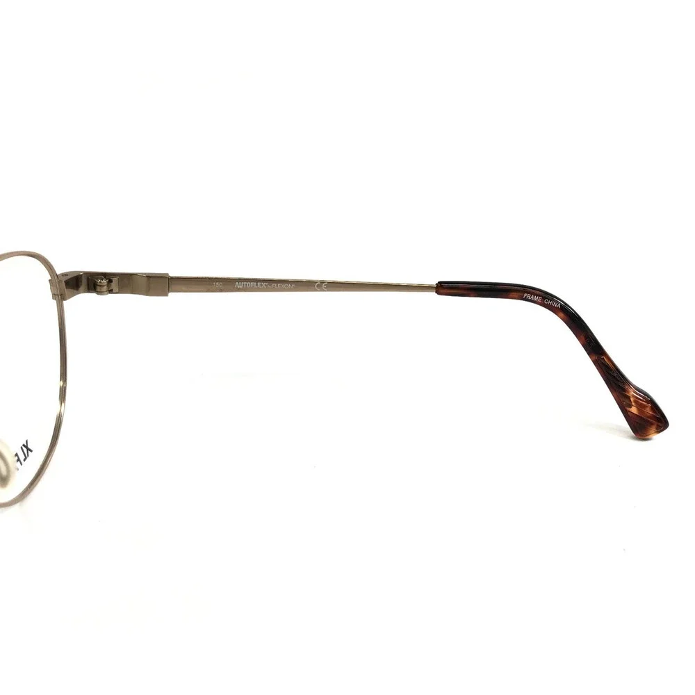 Autoflex by Flexon Eyeglasses Frames 110 710 Gold Aviator Wire Rim 58-17-150